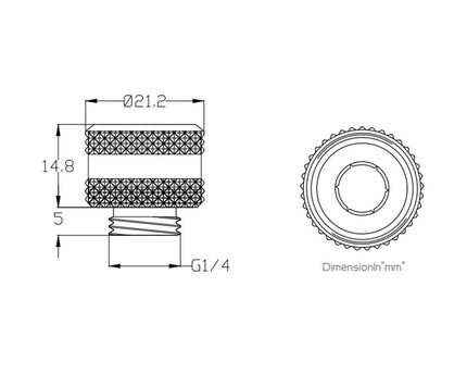 Bykski Anti-Off Rigid 12mm OD Fitting - Silver (B-FTHTJ-L12) - Silver