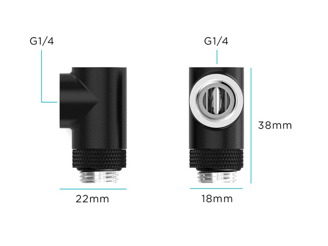 BSTOCK:PrimoChill G 1/4in. Inline Rotary 3-Way SX Female T Adapter - Candy Copper