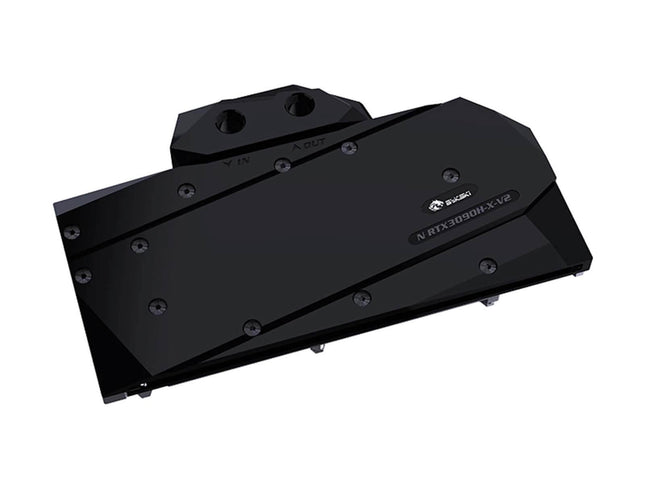 Bykski Full Coverage GPU Water Block and Backplate for AIC Reference RTX 3080/3090 - Version 2 - Black POM (N-RTX3090H-X-V2)