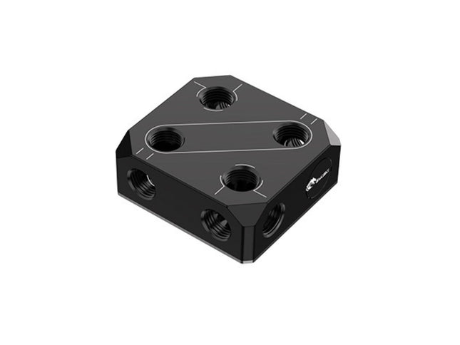 Bykski Versatile POM Fluid Distribution/Routing Block Engineered For 24-Hour Reliability (B-DP-3WAY-X)