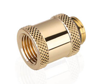 Bykski G 1/4in. Male/Female Extension Coupler - 20mm (B-EXJ-20) - Gold