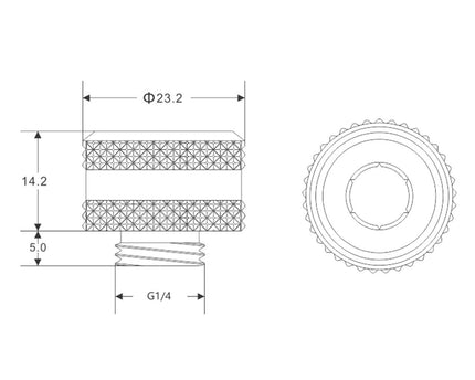 Bykski Anti-Off Rigid 14mm OD Fitting - Grey (B-FTHTJ-L14) - Grey