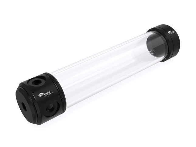 Bykski 50mm Cylindrical Reservoir - Black POM - 260mm Total Length (CT-POM-V2)