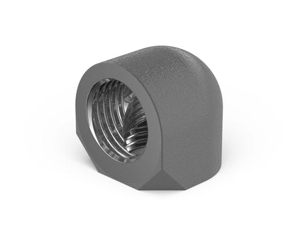 PrimoChill Female to Female G 1/4in. 90 Degree SX Elbow Fitting - TX Matte Gun Metal