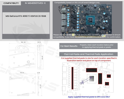 Bykski Full Coverage GPU Water Block and Backplate For MSI GeForce RTX 4060 Ti VENTUS 2X 16GB (N-MS4060TIVES-X)