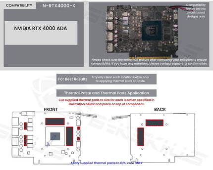 Bykski Metal/POM GPU Water Block and Backplate For NVIDIA RTX 4000 ADA (N-RTX4000-X)