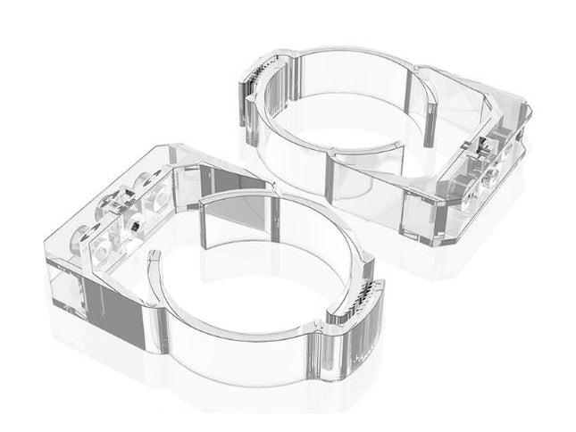 Bykski 60mm Thick Reservoir Mounting Clip - Clear - 2 Pack (B-CT60-RB-V2)