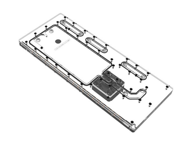 Bykski Distro Plate For LIAN LI O11EVOXL - PMMA w/ 5v Addressable RGB(RBW) (RGV-LAN-O11EVOXL-P-K) - DDC Pump With Armor