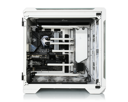 Bykski Distro Plate For Thermaltake VIEW 51 TG ARGB - PMMA w/ 5v Addressable RGB (RBW) (RGV-TT-V51-P-K) - DDC Pump With Armor