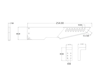 Bykski Universal PMMA Decorative GPU Support Bracket w/ 5v Addressable RGB (RBW) - Black (B-GPU-VC-X-V2)