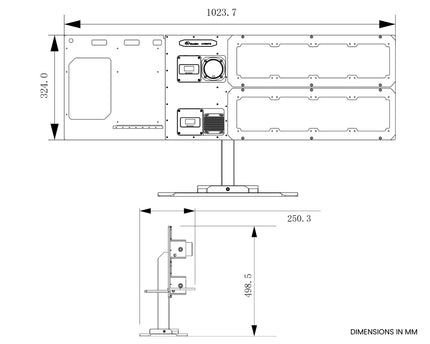 Bykski B-WCTP-X Elevated Performance Water Cooling Showcase Station - Support for Dual 480mm Radiators, and Equipped with Dual Advanced Pump System