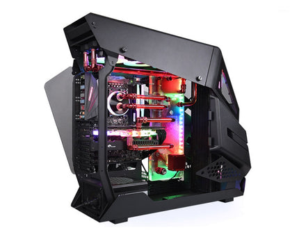 Bykski Distro Plate For Thermaltake Premium AHT600- PMMA w/ 5v Addressable RGB (RBW) (RGV-TT-AHT600-P-K) - DDC Pump With Armor