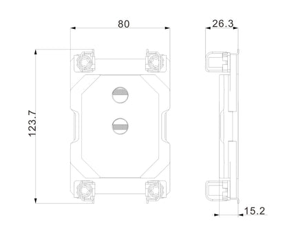 Bykski CPU-SR4677-X Intel Sapphire Rapids CPU Water Cooling Block - Full Metal - Nickel Plated - Gray (LGA 4677/Socket E)