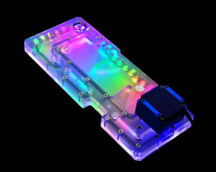 Bykski Distro Plate For InWin TOU1.0 - PMMA w/ 5v Addressable RGB (RBW) (RGV-INW-TOU1.0-P) - DDC Pump With Armor