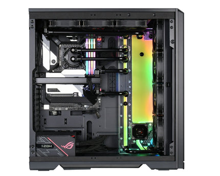 Bykski Distro Plate For PHANTEKS-620PC PMMA w/ 5v Addressable RGB(RBW) (RGV-PHA-620PC-P-K) - DDC Pump With Armor