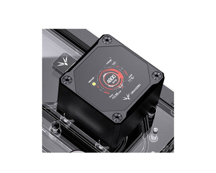 Bykski Distro Plate For Thermaltake Core P8 GT - PMMA w/ 5v Addressable RGB(RBW) (RGV-TT-P8-P-KG) - DDC Pump With LCD