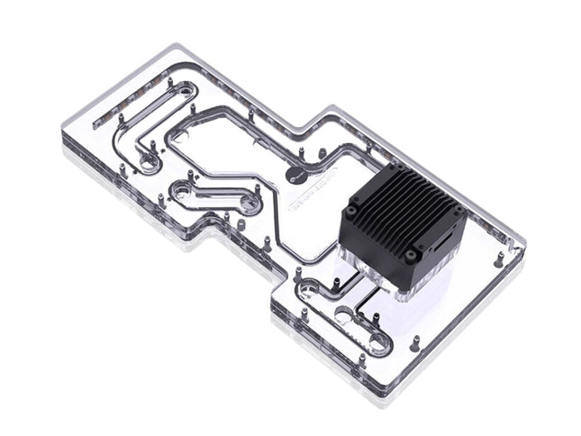 Bykski Distro Plate For InWin 303-5 - PMMA w/ 5v Addressable RGB(RBW) (RGV-INW-303-5-P-K) - DDC Pump With Armor