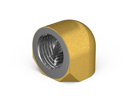 PrimoChill Female to Female G 1/4in. 90 Degree SX Elbow Fitting - Gold