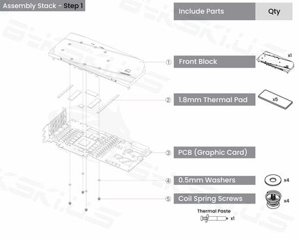 Bykski Full Coverage GPU Water Block w/ Integrated Active Backplate for Zotac RTX 3090 GAMING OC (N-ST3090XG-TC-V2)