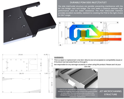 Bykski Metal/POM GPU Water Block and Backplate For MSI GeForce RTX 4090 Turbo (N-MS4090-X)