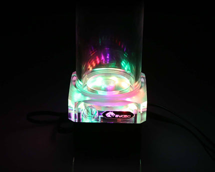 Bykski DDC CP-PMD3COV-X / 60mm PMMA Reservoir Combo - Black w/ 5v A-RGB LED