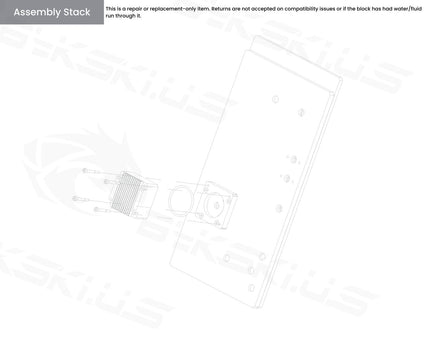 Bykski Distro Plate For Lian Li PC-011 (Front Mount) - PMMA w/ 5v Addressable RGB(RBW) (RGV-LAN-011-LI-P-K) - DDC Pump With Armor