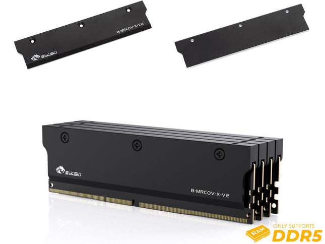 Bykski DDR5 Memory Heat Spreader - Black (B-MRCOV-X-V2)