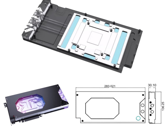 Bykski Armored End Port GPU Waterblock with Backplate for ASUS ROG Astral GeForce RTX 5090 32GB OC Edition (N-AS5090ASTRAL-X)