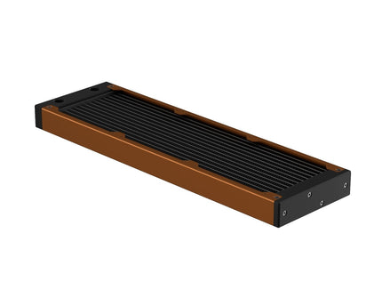 PrimoChill 360SL (30mm) EXIMO Modular Radiator, Black POM, 3x120mm, Triple Fan (R-SL-BK36) Available in 20+ Colors, Assembled in USA and Custom Watercooling Loop Ready - Copper