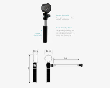  Bykski Air Pressure Meter / Leak Tester V4 (B-DTH-K40-V4)