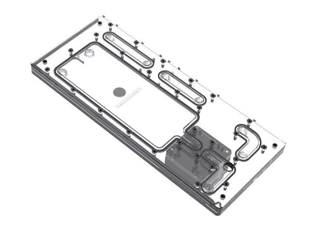 Bykski Distro Plate For Lian Li O11 Dynamic EVO - PMMA w/ 5v Addressable RGB (RBW) (RGV-LAN-O11-EVO-P-K) - DDC Pump With Armor