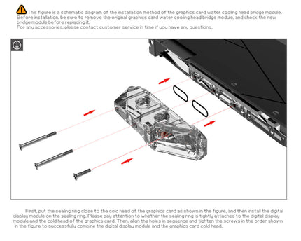 Bykski GPU Block Digital Display Module (B-VGA-SC-X) - Clear