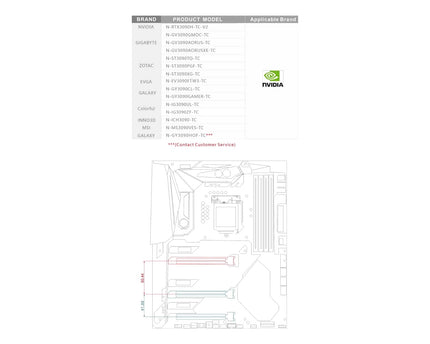 Bykski Dual GPU 40mm SLI/CF Connection Bridge Block for TC Blocks - (B-L3-2WAY-TC)