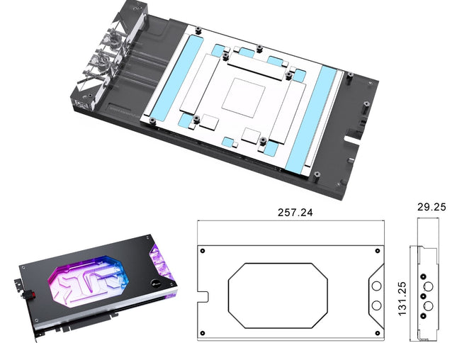 Bykski Armored End Port GPU Waterblock with Backplate For COLORFUL iGame Geforce RTX 5090D Advanced 32GB (N-IG5090DADOC-X)