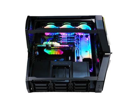 Bykski Distro Plate For DEEPCOOL SPACE STATION - PMMA w/ 5v Addressable RGB(RBW) (RGV-DP-SPC-P-V2-K) - DDC Pump With Armor