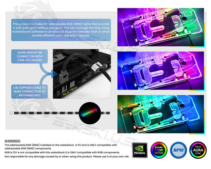 Bykski Full Coverage GPU Water Block and Backplate For ASUS ATS Geforce RTX 4070 O12G V2 Gaming  (N-AS4070ATSV2-X)