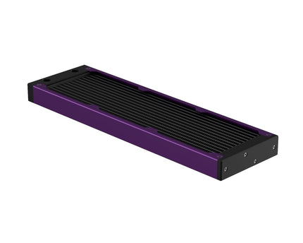 PrimoChill 360SL (30mm) EXIMO Modular Radiator, Black POM, 3x120mm, Triple Fan (R-SL-BK36) Available in 20+ Colors, Assembled in USA and Custom Watercooling Loop Ready - Candy Purple