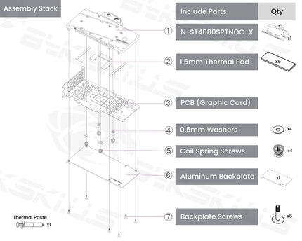 Bykski Full Coverage GPU Water Block and Backplate For ZOTAC GAMING GeForce RTX 4080 16GB Trinity OC White Edition (N-ST4080SRTNOC-X)