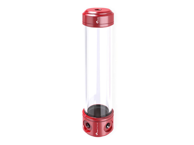 Bykski 50mm Anodized Aluminum Cylindrical Reservoir - 260mm (CT-AL-V2) - Red