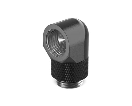 BSTOCK:PrimoChill Male to Female G 1/4in. 90 Degree SX Rotary Elbow Fitting - Satin Black