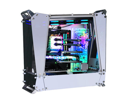 Bykski Distro Plate For InWin TOU1.0 - PMMA w/ 5v Addressable RGB (RBW) (RGV-INW-TOU1.0-P) - DDC Pump With Armor