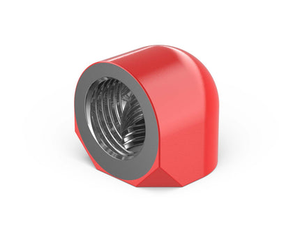 PrimoChill Female to Female G 1/4in. 90 Degree SX Elbow Fitting - Razor Red