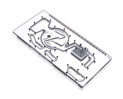 Bykski Distro Plate For Lian Li PC-011 (Front Mount) - PMMA w/ 5v Addressable RGB(RBW) (RGV-LAN-011-LI-P-K) - DDC Pump With Armor