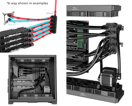 Bykski Versatile POM Fluid Distribution/Routing Block Engineered For 24-Hour Reliability (B-DP-3WAY-X)