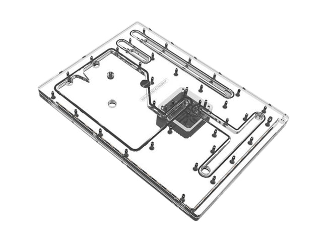 Bykski Distro Plate For Antec Striker - PMMA w/ 5v Addressable RGB (RBW) (RGV-Antec-Striker-P-K) - DDC Pump With Armor