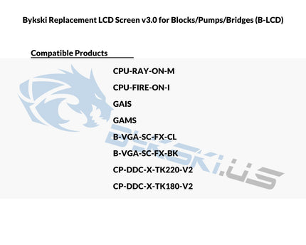 Bykski Replacement LCD Screen v3.0 For Blocks/Pumps/Bridges (B-LCD)