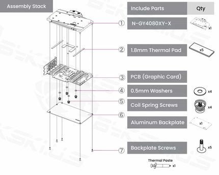 Bykski Full Coverage GPU Water Block and Backplate for GALAXY GeForce RTX 4080 Xingyao (N-GY4080XY-X)