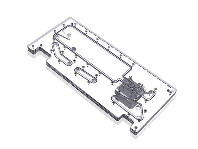 Bykski Distro Plate For CORSAIR 680X - PMMA w/ 5v Addressable RGB (RBW) (RGV-COS-680X-P-K) - DDC Pump With Armor