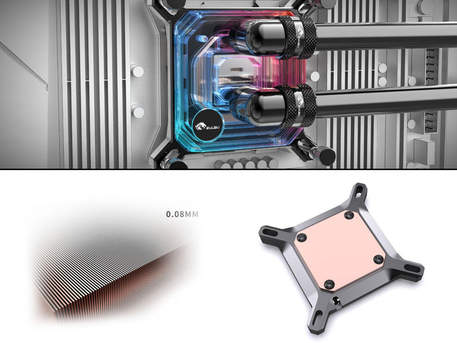 Bykski CPU-XPR-M-V3 High-Performance CPU Water Cooling Block - Featuring Aggressive 0.08mm Fins - Sturdy Mounting Construction with Elite Cooling - for AMD Ryzen 3/5/7/9 (AM4/AM5) - Black