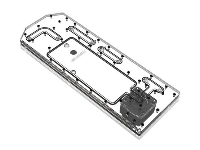 Bykski Distro Plate For COUGAR Avulsion - PMMA w/ 5v Addressable RGB(RBW) (RGV-CG-AVULSION-P-K) - DDC Pump With Armor